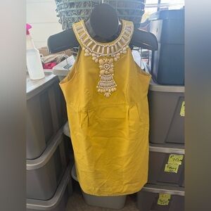 Yellow Halter Dress with Statement Necklace p28